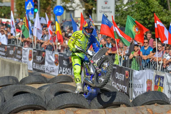 Sibiu Rumunia Lipiec Nieznany Zawodnik Red Bull Romaniacs Hard Enduro — Zdjęcie stockowe