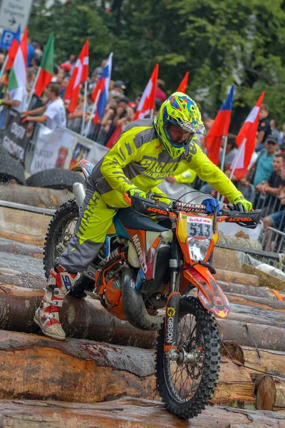 Sibiu Roménia Julho Competidor Desconhecido Red Bull Romaniacs Hard Enduro — Fotografia de Stock