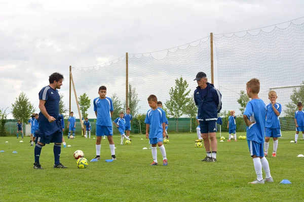 Ghimbav Brasov Romania Agosto Campamento Entrenamiento Fútbol Para Niños Niños — Foto de Stock
