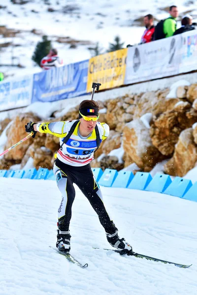 Cheile Gradistei Roamania Januari Onbekende Deelnemer Ibu Jeugd Junior Wereldkampioenschappen — Stockfoto