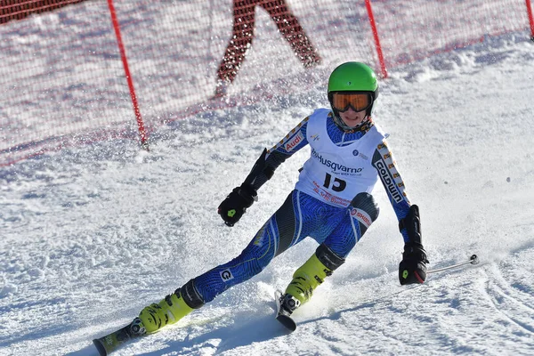 Brasov Roménia Fevereiro 2017 Jovens Competidores Romênia Husqvarna Cup Junior — Fotografia de Stock