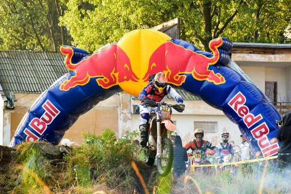 Sibiu Romania Julio Desconocido Competidor Red Bull Romaniacs Hard Enduro — Foto de Stock