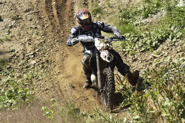 Sibiu Rumänien Juli Ein Teilnehmer Red Bull Romaniacs Harter Enduro — Stockfoto