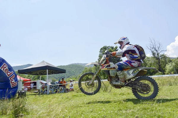 Sibiu Romania July Unknown Competitor Red Bull Romaniacs Hard Enduro — Stock Photo, Image