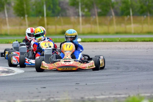 Prejmer Brasov Romania May Unknown Pilots Competition National Karting Championship — 스톡 사진