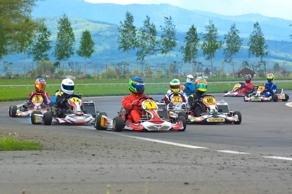 Prejmer Brasov Rumänien Mai Unbekannte Piloten Nehmen Der Nationalen Kartmeisterschaft — Stockfoto