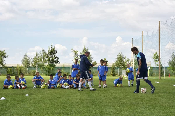 Ghimbav Brasov Romania Agosto Campamento Entrenamiento Fútbol Para Niños Niños —  Fotos de Stock