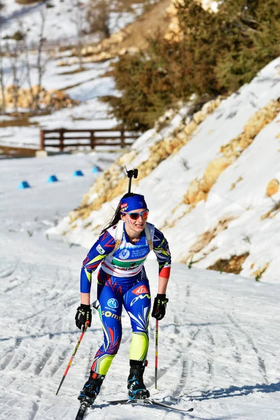 Cheile Gradistei Roamania Janeiro Competidor Desconhecido Campeonato Mundial Jovens Jovens — Fotografia de Stock