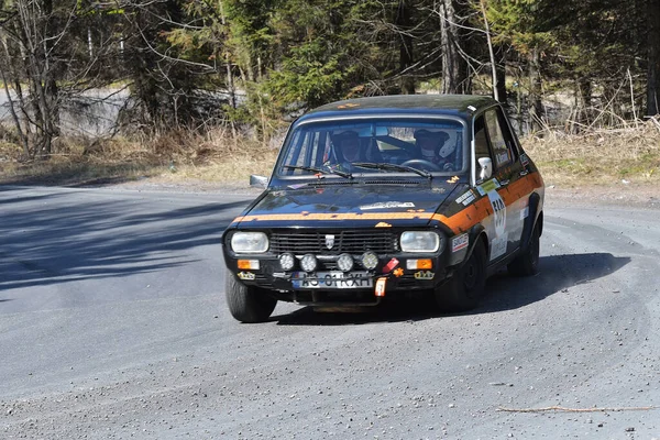 Brasov Románia Március Április 2017 Ismeretlen Pilóták Versenyeznek Tess Rally — Stock Fotó