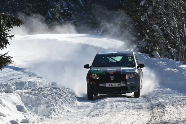 Covasna Roemenië Januari 2017 Onbekende Piloten Nemen Deel Aan Winter — Stockfoto