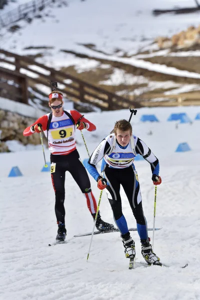 Cheile Gradistei Roamania Janeiro Competidor Desconhecido Campeonato Mundial Jovens Jovens Imagem De Stock