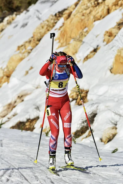 Cheile Gradistei Roamania มกราคม กใน Ibu Youth Junior World Championships รูปภาพสต็อกที่ปลอดค่าลิขสิทธิ์