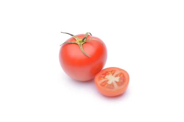 Tomaten aus nächster Nähe. isoliert auf weißem Hintergrund — Stockfoto