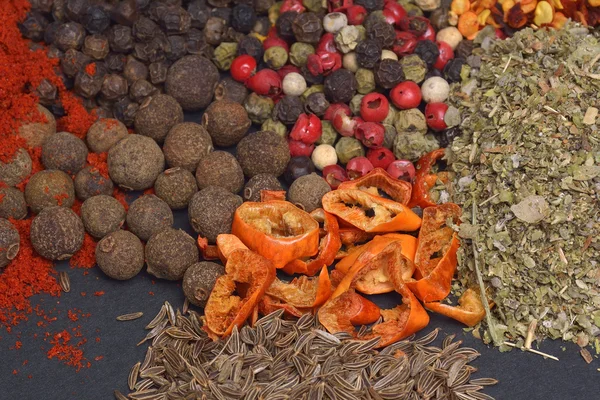Different spices and herbs — Stock Photo, Image
