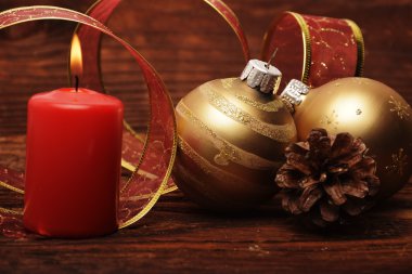 Noel dekorasyon ahşap kurullarında