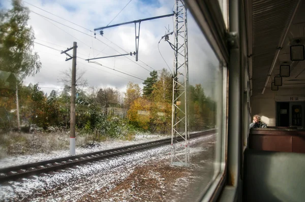 A primeira neve — Fotografia de Stock