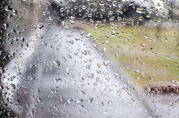 Raindrops on window