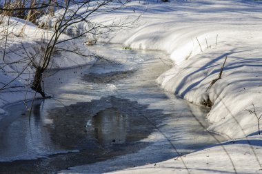 Rus kış manzarası.