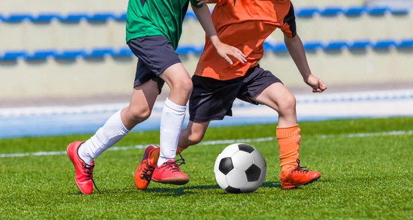 Boys Playing Soccer Game — Stock Photo, Image