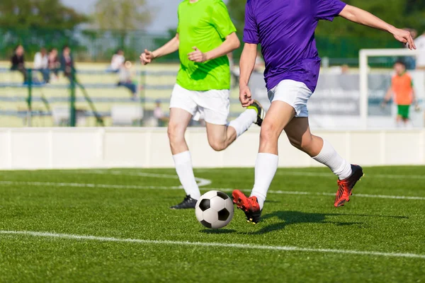 Football soccer game. players playing football match — Stock Photo, Image