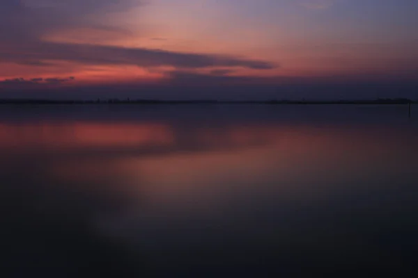 Vista Serale Della Diga Lam Pao Nella Provincia Kalasin Thailandia — Foto Stock