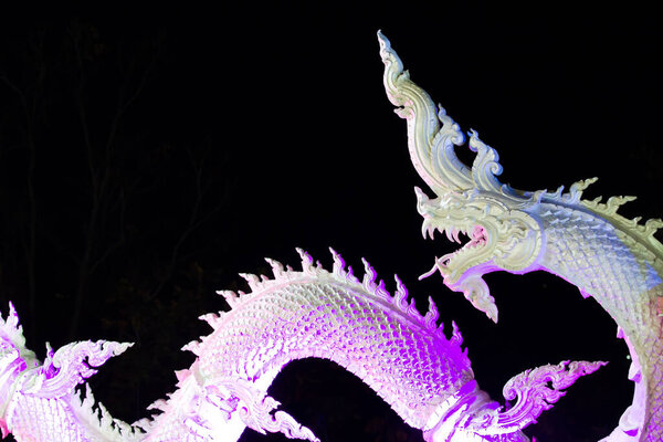 Phaya Naga statue At Wat Phutthawat Phu Sing(Thai Temple), Kalasin Province, Thailand