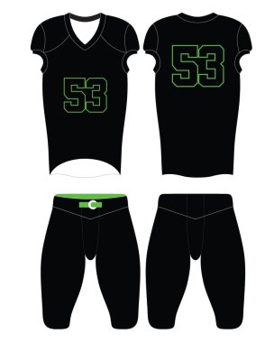 Özel Tasarım Amerikan futbol üniformaları Illustration vektörleri 