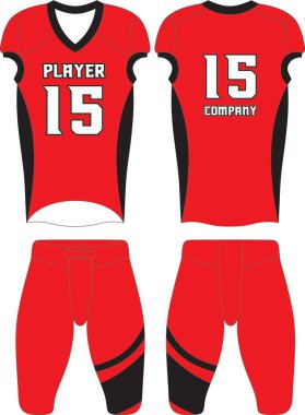 Özel Tasarım Amerikan futbol üniformaları Illustration vektörleri 