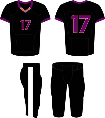 Amerikan futbol üniformaları Özel Tasarım Çizim Vektörleri 