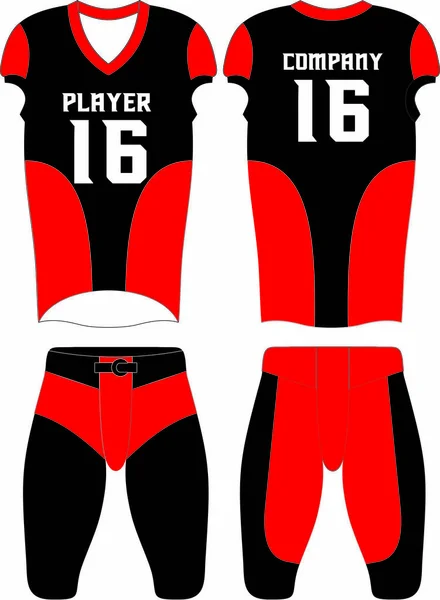 Maßgeschneiderte American Football Uniformen — Stockvektor