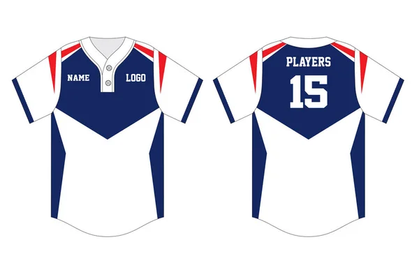 Jersey Shortsleeve Shirt Baseball Uniform Shirt Template Vector