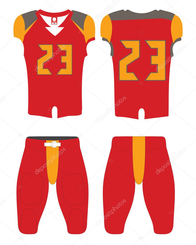 Custom Design American football uniforms Illustration vectors