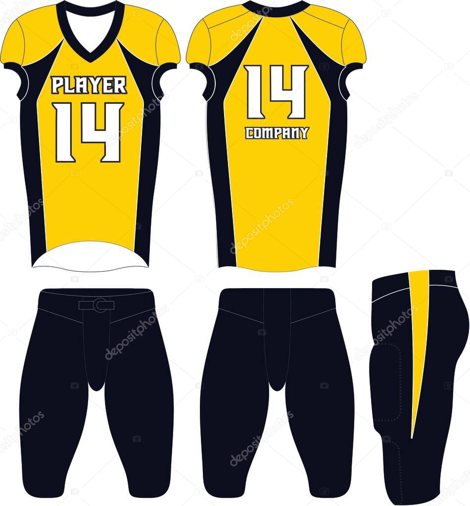 American football uniforms Custom Design Illustration vectors