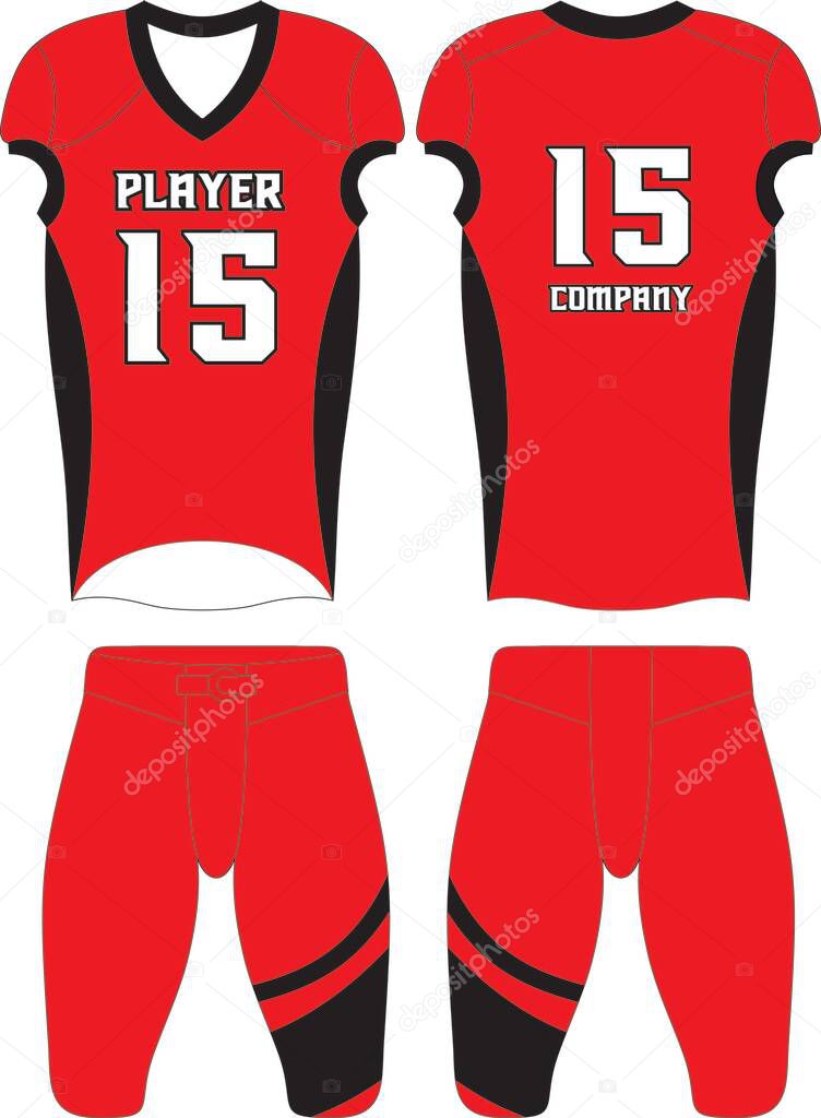 Custom Design American football uniforms Illustration vectors 