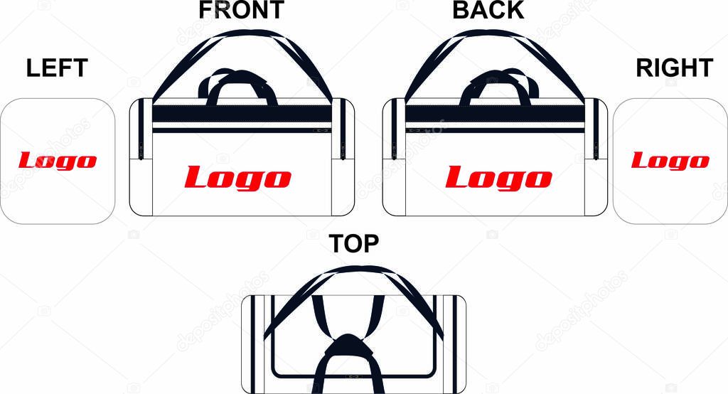 Custom Design Duffel Bag Sports design vectors 