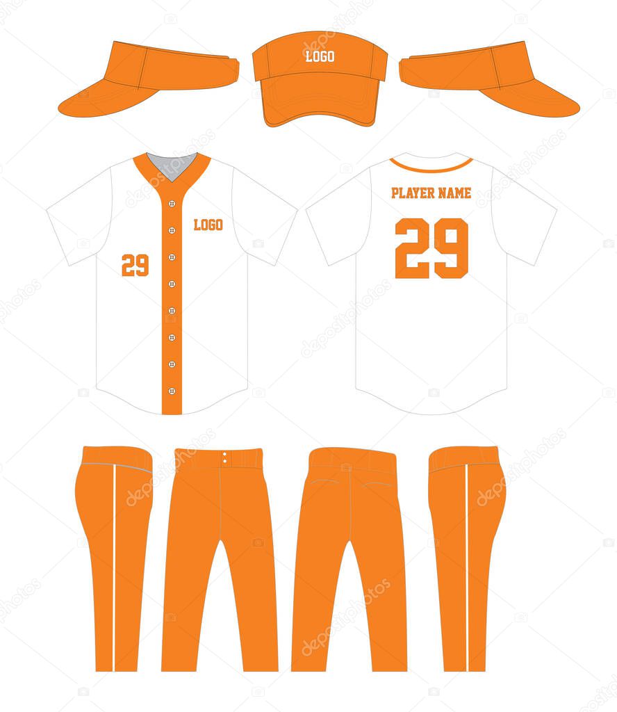 Baseball uniform vector design mock up vector
