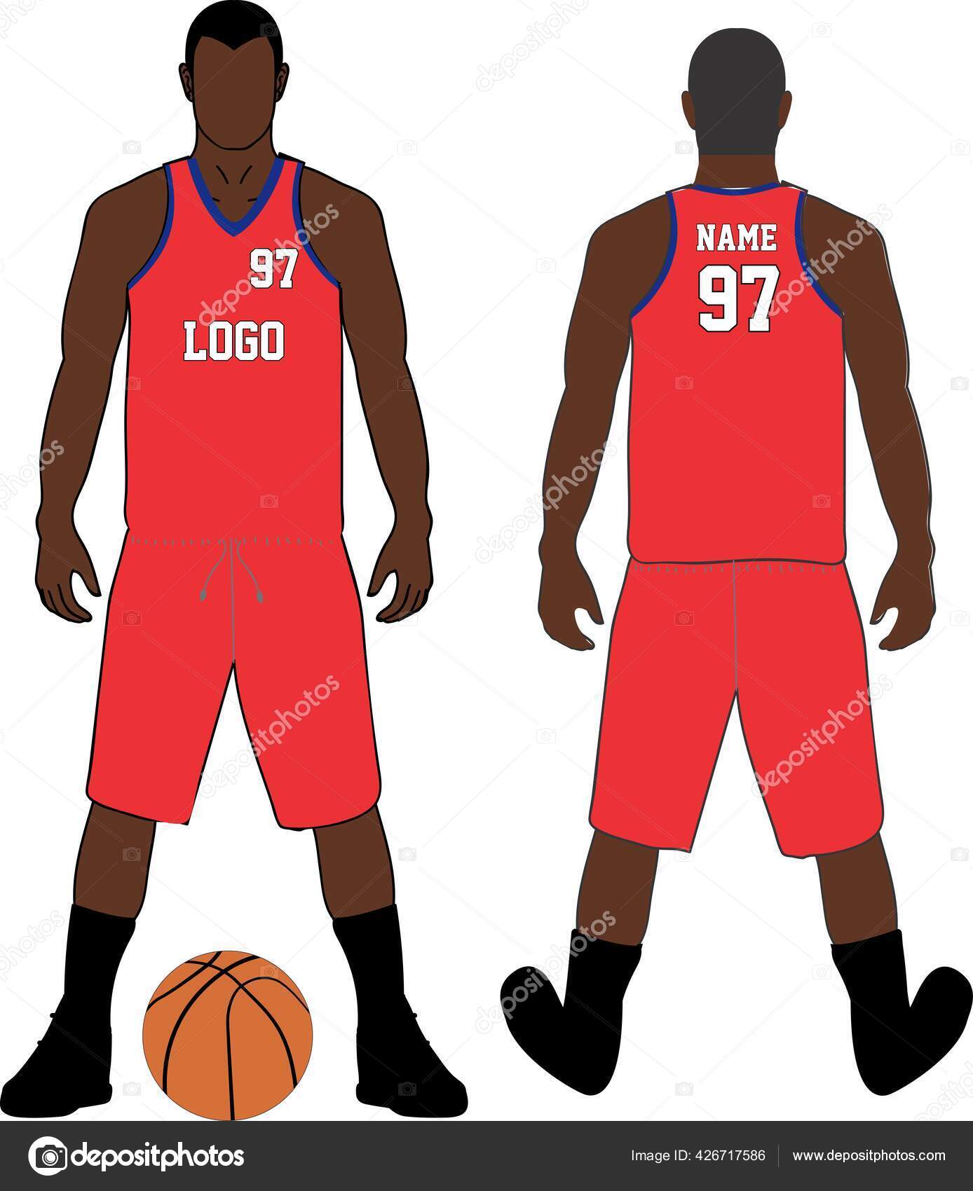 Basketball Tshirt Design Uniform Set Of Kit Basketball Jersey