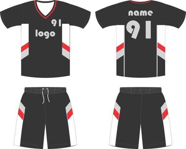 Basquete Shirt Design Uniforme Conjunto Kit Modelo Camisa Basquete Design — Vetor de Stock