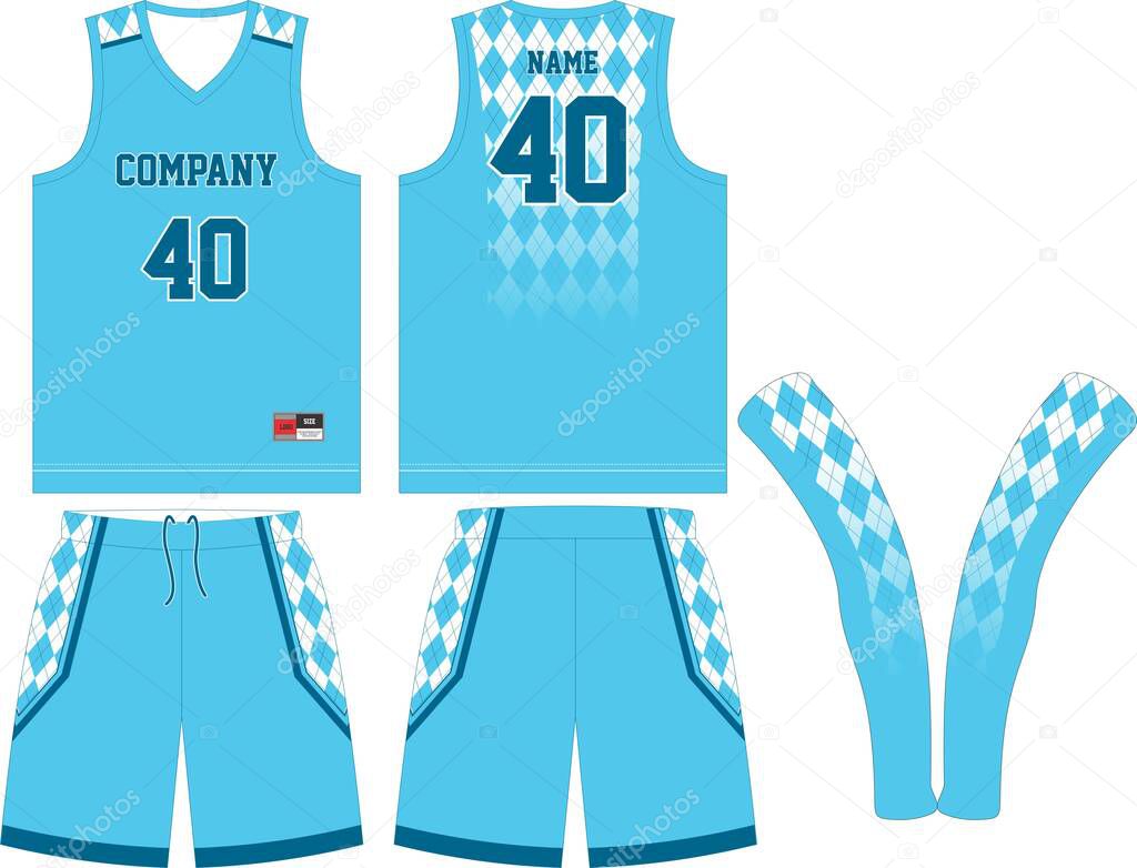 Basketball jersey set template collection vector illustration Vector