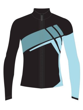 Özel Bisiklet Formaları Tasarımları ve şablonlar ön görünüm Vektörü