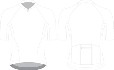 Kısa kollu forma özel tasarım boş şablon çizimi