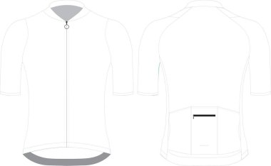 Kısa kollu forma özel tasarım boş şablon çizimi