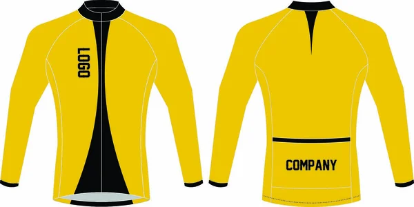 Cycling Jerseys Mock Ups Designs Templates Vector — Stock Vector