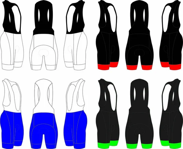 Fahrrad Bib Shorts Vector — Stockvektor