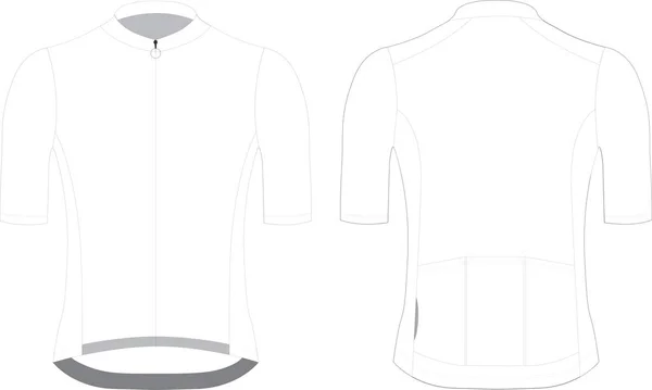 Maglia Manica Corta Ciclismo Disegno Personalizzato Modello Vuoto Illustrazione Vettoriale — Vettoriale Stock