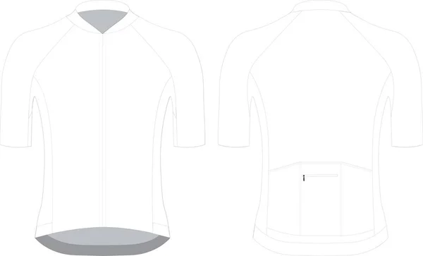 Ciclismo Manga Corta Jersey Diseño Personalizado Blanco Plantilla Vector Ilustración — Archivo Imágenes Vectoriales
