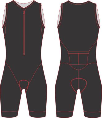  Race Custom Triathlon Skin Suit Sleeveless Star Foam Vector clipart