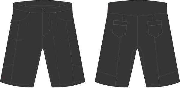 Anpassad Mountain Bike Shorts Illustrationer Vector — Stock vektor