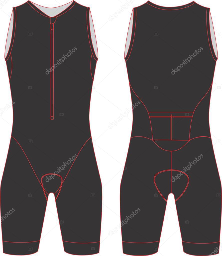  Race Custom Triathlon Skin Suit Sleeveless Star Foam Vector