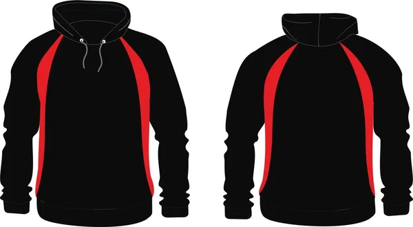 Kapuzenpullover Baumwolle Fleece Mock Ups Illustrationen Vector — Stockvektor